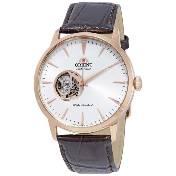 NWT Authentic Orient Open Heart Automatic White Dial Men's Watch - Picture 1 of 3